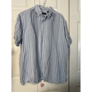 Centro Men's Short Sleeve Blue Shirt Size XL
